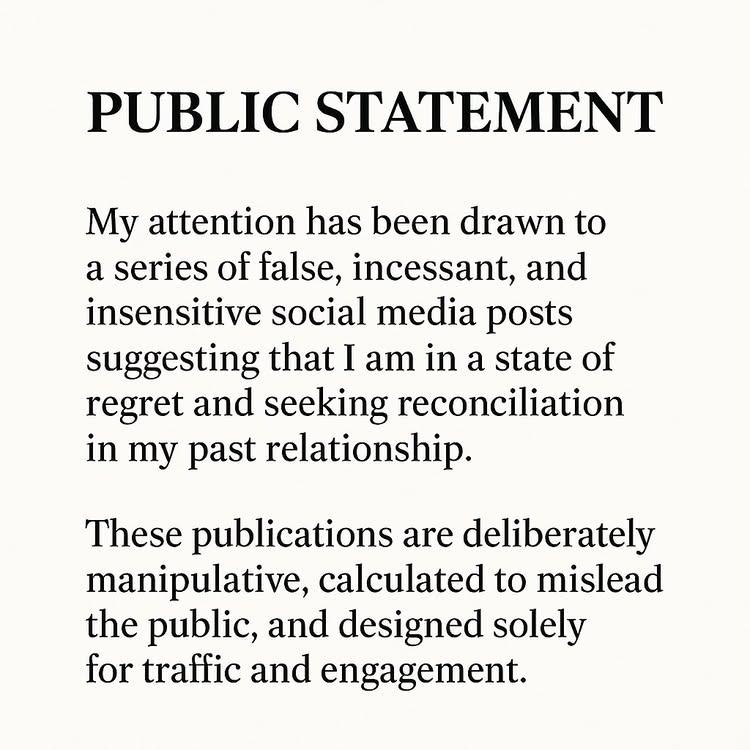 Public statement