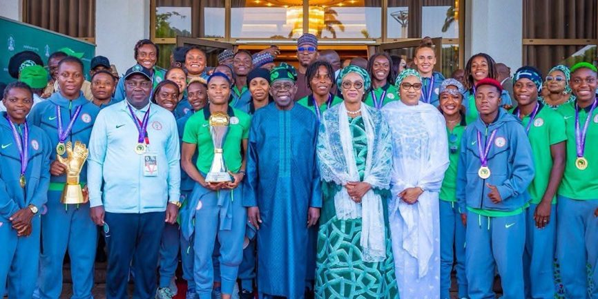 Super falcons and president tinubu
