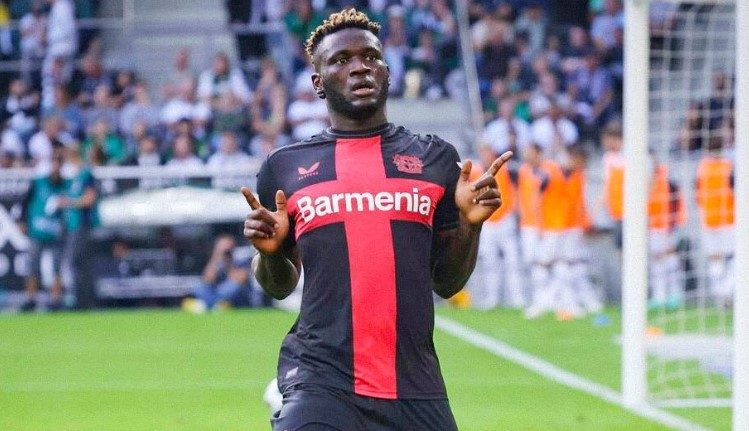 Victor boniface celebrating