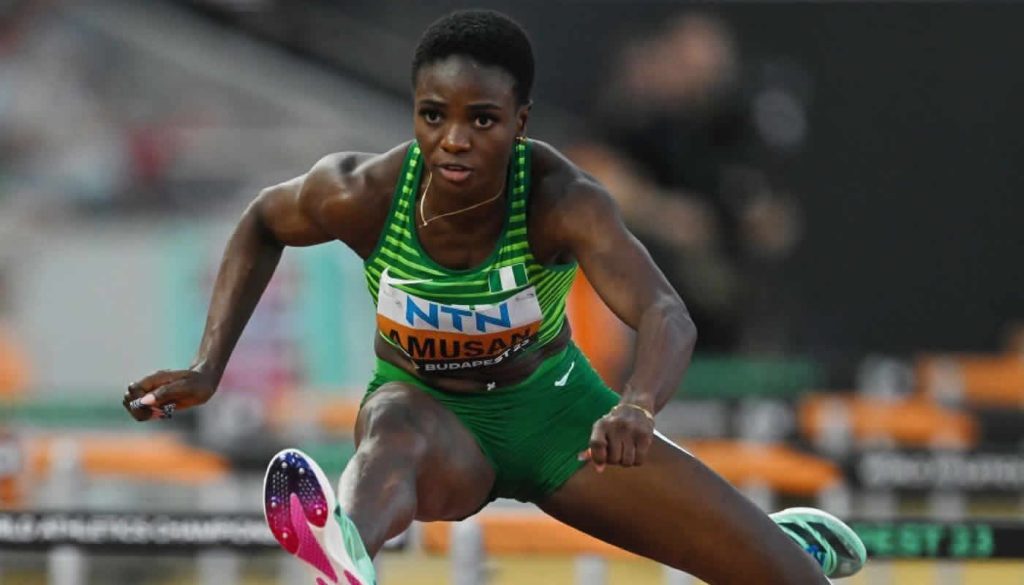 Amusan wins silver at world championships, earns $55,000 in prizes and bonuses.