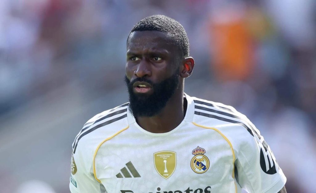 Real madrid defender antonio rudiger ruled out for two months with a leg injury