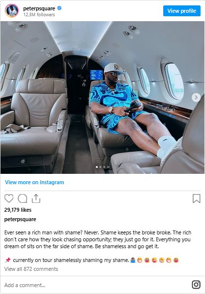 Screenshot 2025 10 09 at 04 39 57 be shameless in pursuing your dream – peter okoye to fans