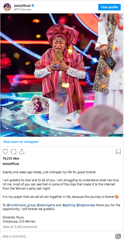 Screenshot 2025 10 13 at 05 01 01 i'm struggling to understand what has truly hit me imisi reveals she's overwhelmed by bbnaija win