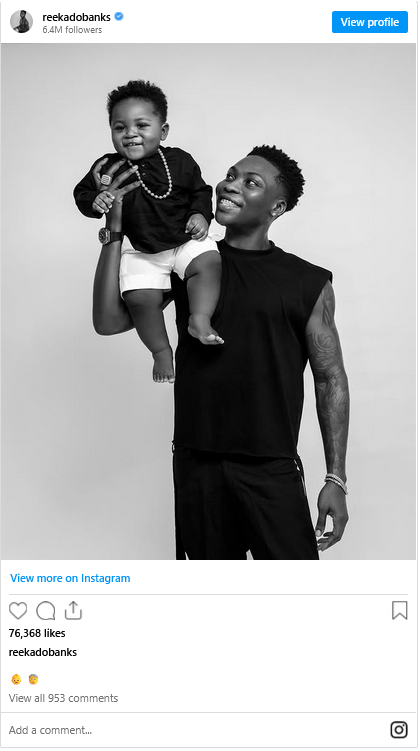 Screenshot 2025 10 15 at 05 32 45 singer reekado banks shows off son