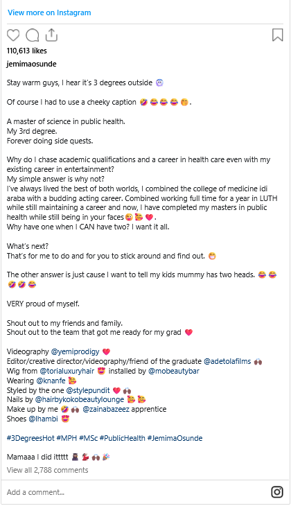 Screenshot 2025 10 28 at 05 13 52 actress jemima osunde bags degree from uk university