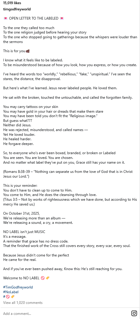 Screenshot 2025 10 29 at 15 38 17 tim godfrey breaks silence on being labeled ‘worldly' over his latest song