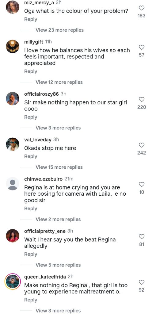 Comment on regina daniels