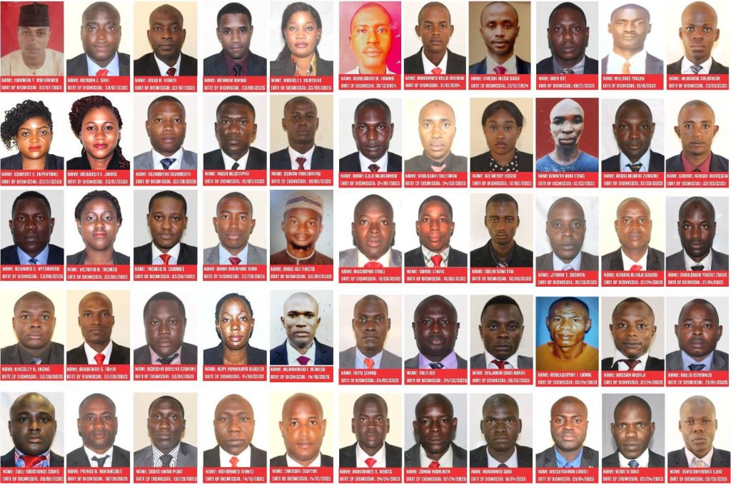 List A of DSS Dismissed Officers 2025