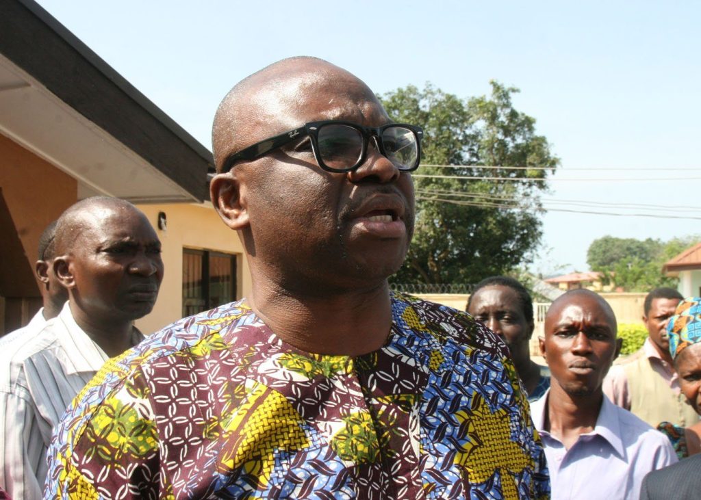 Ayodele Fayose speaking