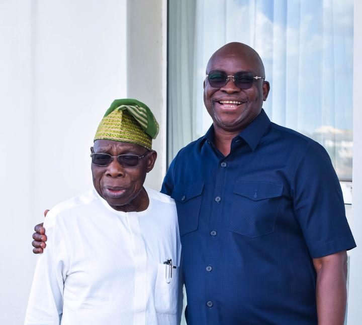 Fayose with Obasanjo