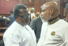 Nnamdi Kanu with lawyer