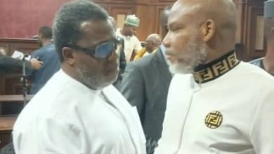 Nnamdi Kanu with lawyer