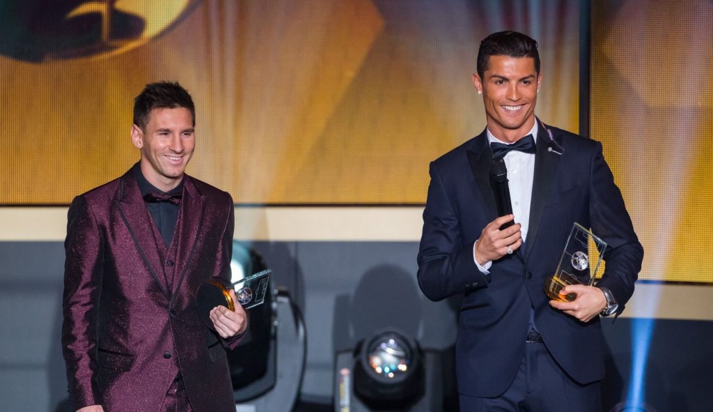 cristiano ronaldo with lionel messi